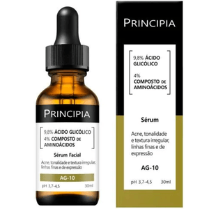 Sérum 9,8% Ácido Glicólico + Aminoácidos Principia Skincare Ag - 10 Com 30ml