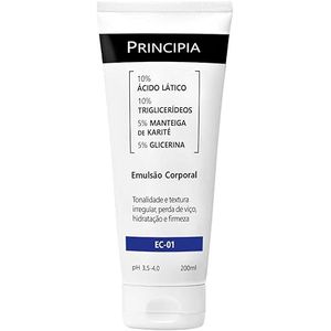 Principia Skincare Emulsão Corporal 10% Ácido Lático + Mix De Ativos Hidratantes Ec - 01 Com 200m