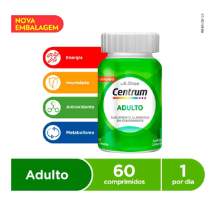 Centrum A-Zinco Adulto 60 comprimidos