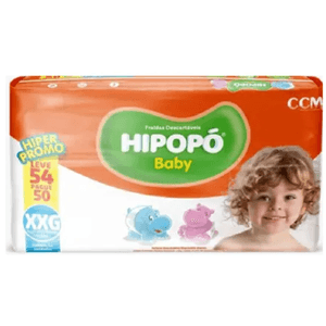 Fralda Hipopo mega tamanho xxg com 50 unidades