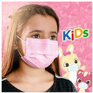 Caixa De Mascaras Desscartaveis C/50 Madway Kids Rosa