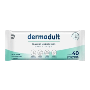 TOALHA UMEDECIDA DERMADULT C/40 UNIDADES