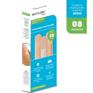 Curativo Tradicional - Caixa Com 8 - Multilaser Saúde - HC490
