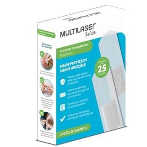 Curativos Transparente c/25 Respiráveis Multilaser