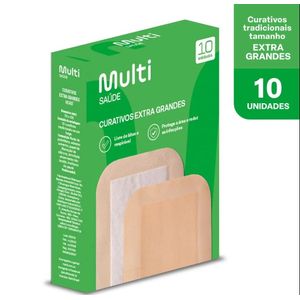 Curativo Extra Grande - Caixa Com 10 - Multilaser Saúde - HC497