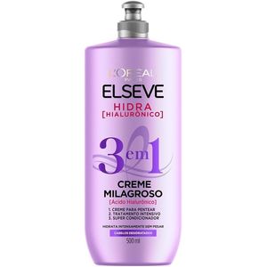 Creme Milagroso Elseve  Hidra Hialuronico 3 em 1 500ML