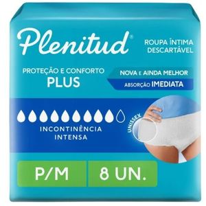Fralda Plenitud Protect Plus C/8 P/M
