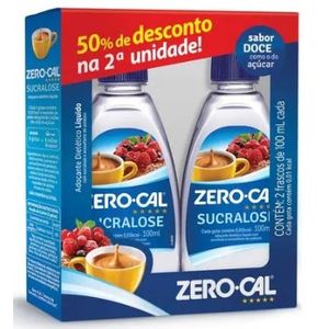 Kit Adoçante Líquido Zero-Cal Sucralose 2 unidades de 100ml cada