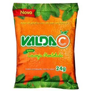 Bala De Gelatina Valda Vitamina C Sabor Laranja Mentolada 24G