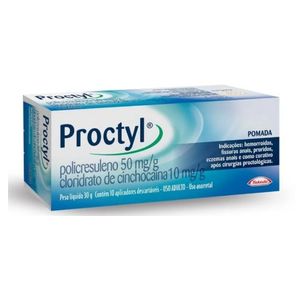 Proctyl 50+10Mlg/G Pomada Retal 30G+10 Aplicadores