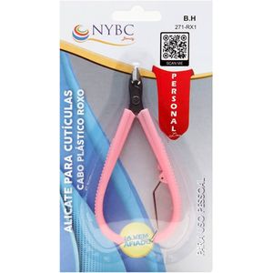 Alicate Cutícula Nybc Cabo Plástico Rosa