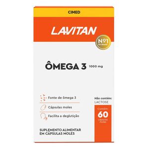 Lavitan Ômega 3 Fish Oil Oleo de Peixe 1000mg com 60 Comprimidos