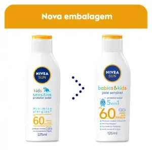 Protetor Solar Infantil Nivea Sun Kids Sensitive FPS 60 125ml
